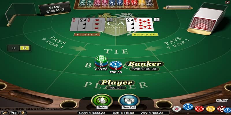 Ba cửa đặt cược trong game baccarat